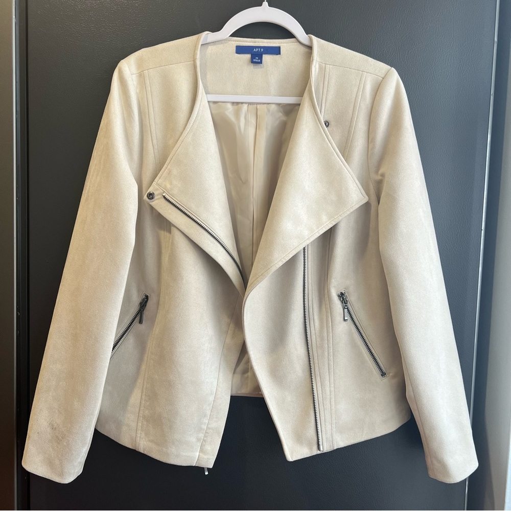 26. Apt.9 Faux suede Moto jacket